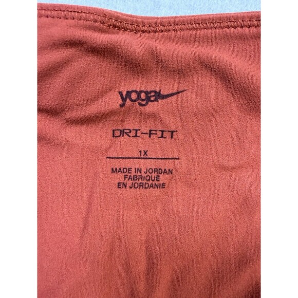 Nike Yoga Dri-FIT High-Rise Leggings Rust Orange Women’s 1X Plus Size - Picture 3 of 5